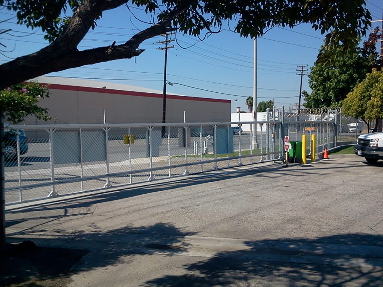 Vehicle slide gate installation