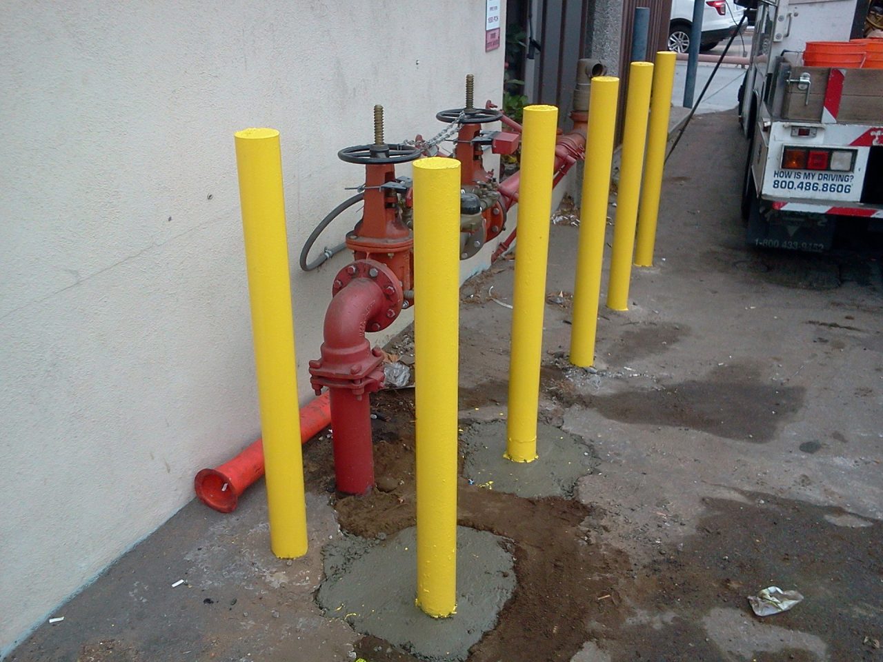 Security bollard installation