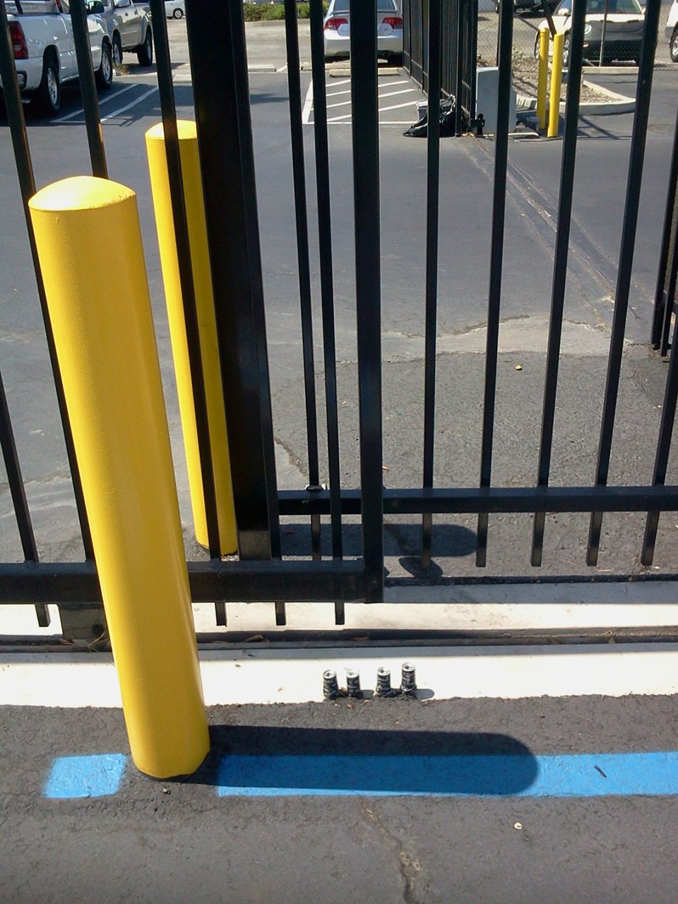 Security bollard installation