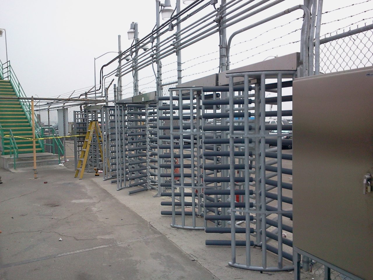 Full-height turnstile installation