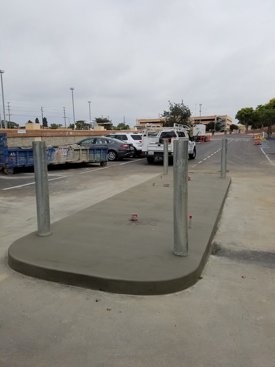 Security bollard installation