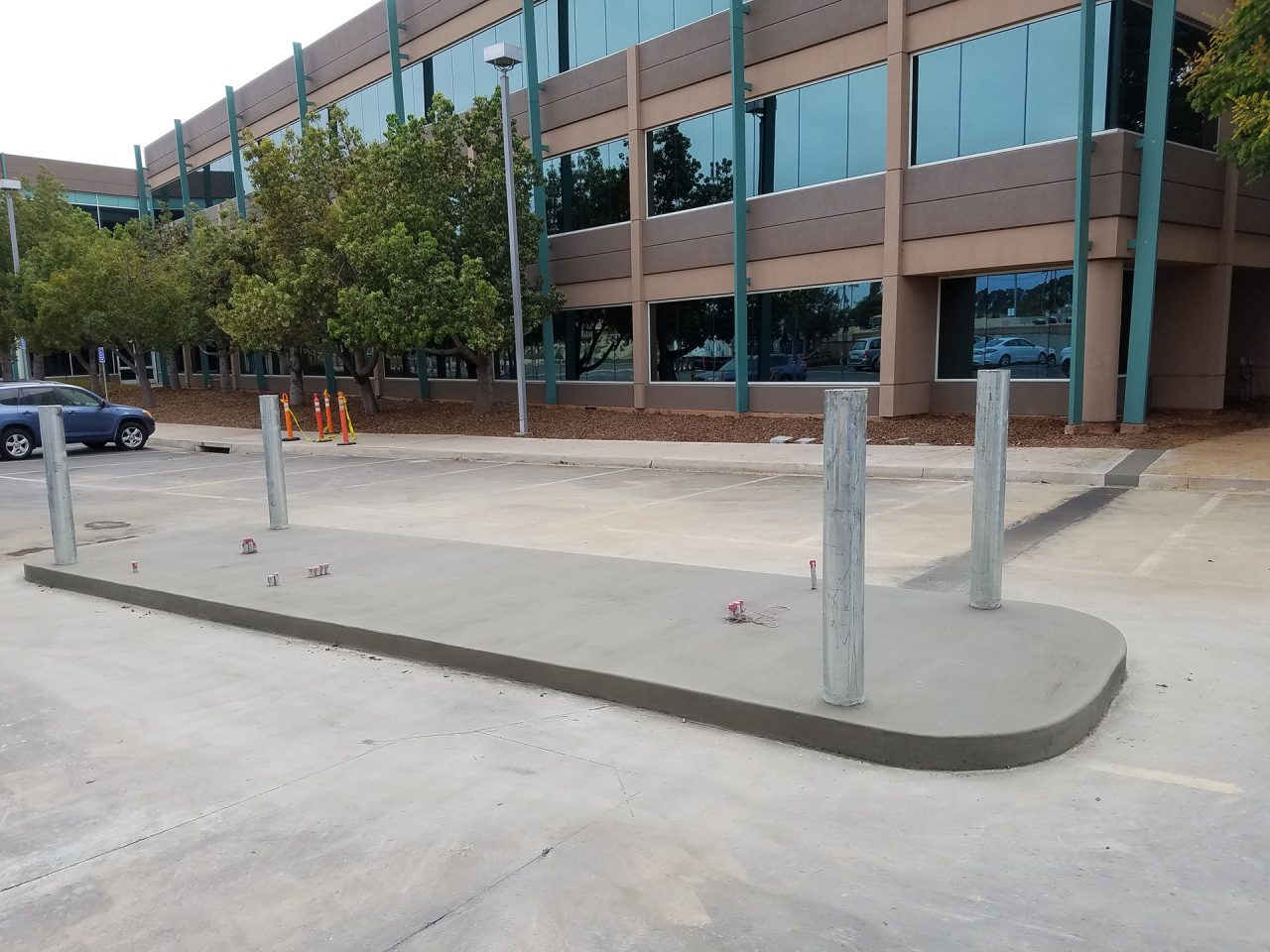 Security bollard installation