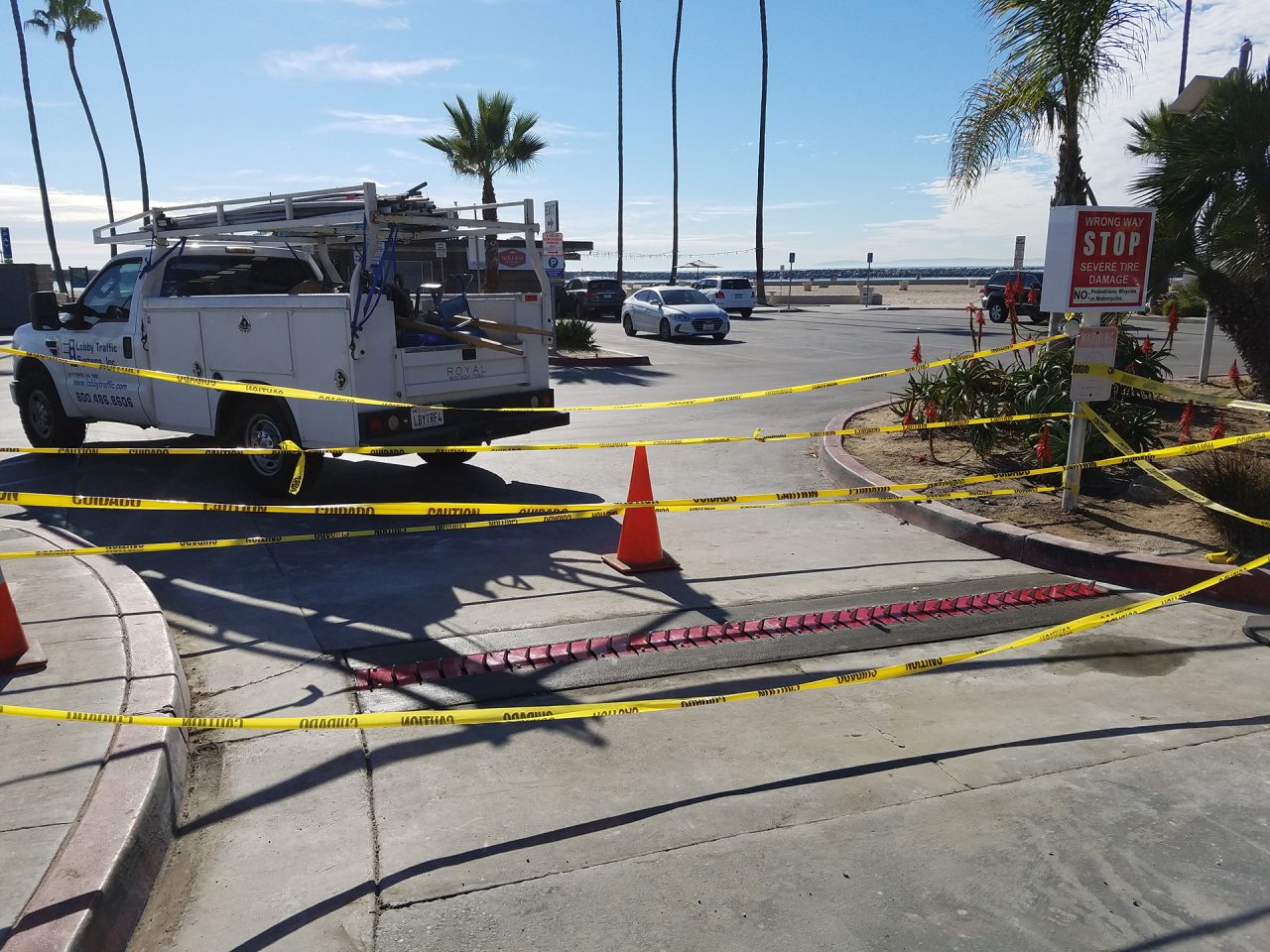 Traffic spike installation