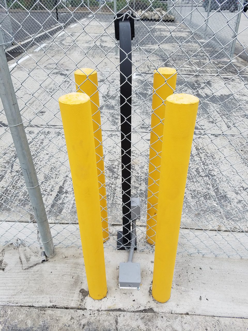 Security bollard installation