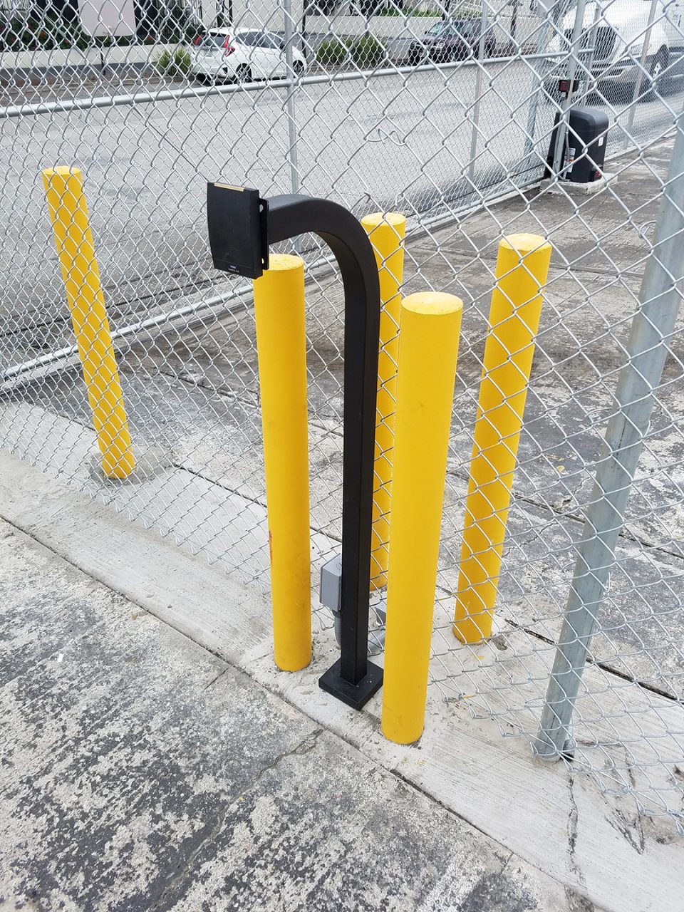 Security bollard installation