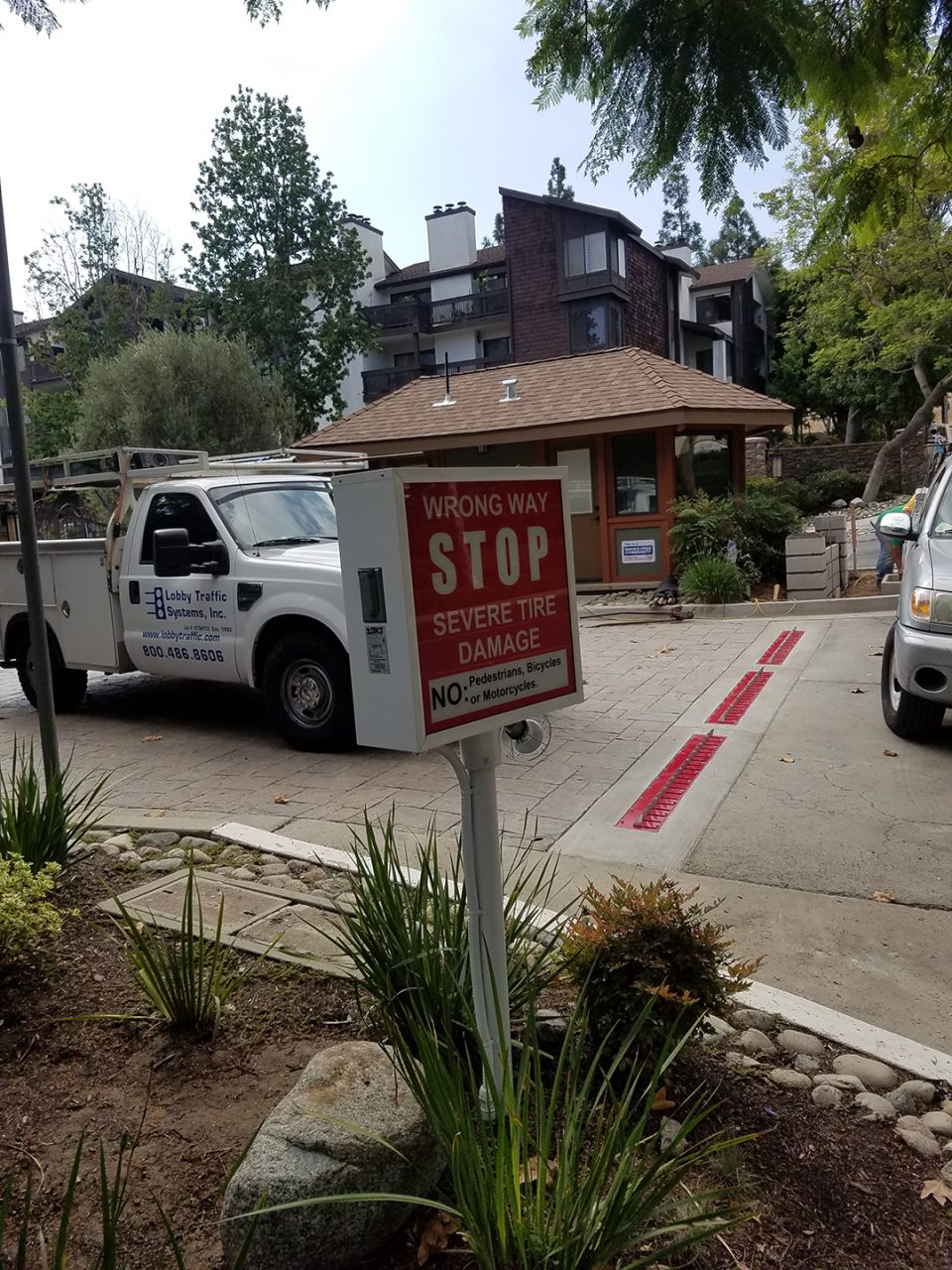 Traffic spike installation