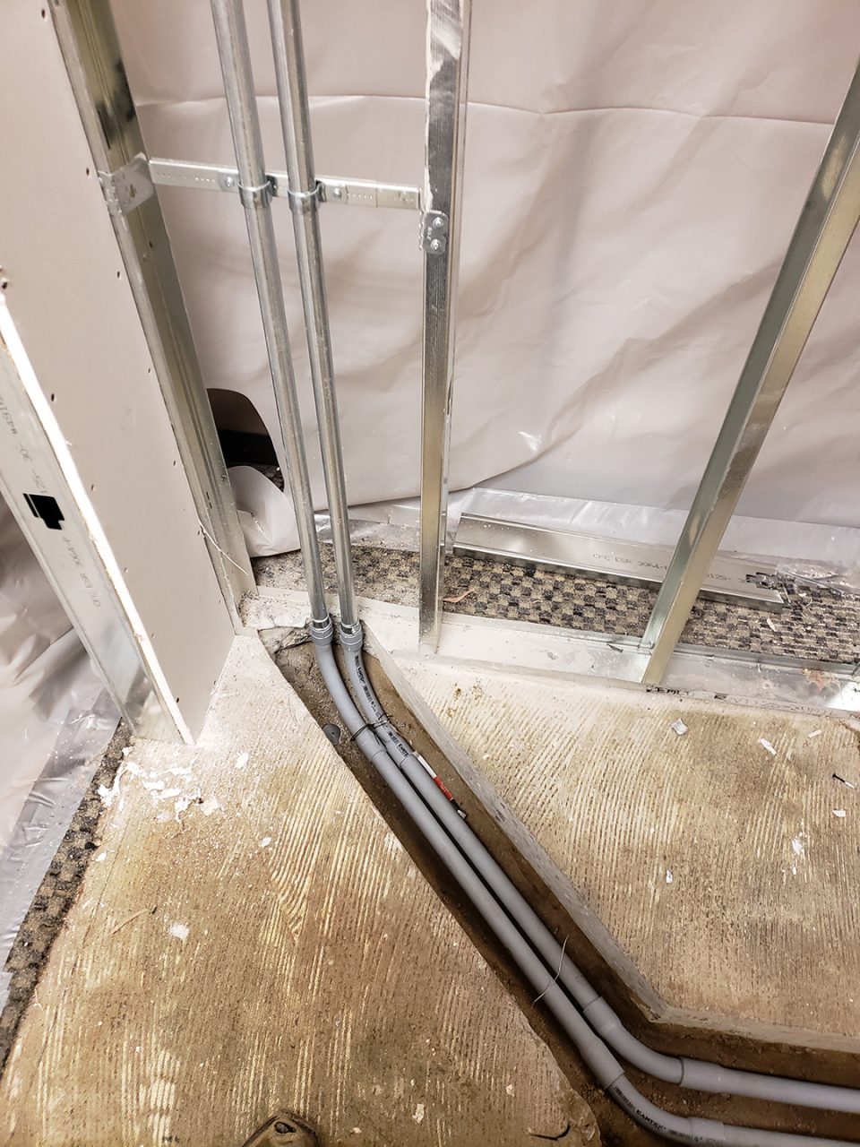 Conduit work for access-control infrastructure