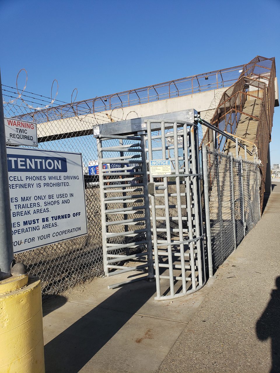 Full-height turnstile installation
