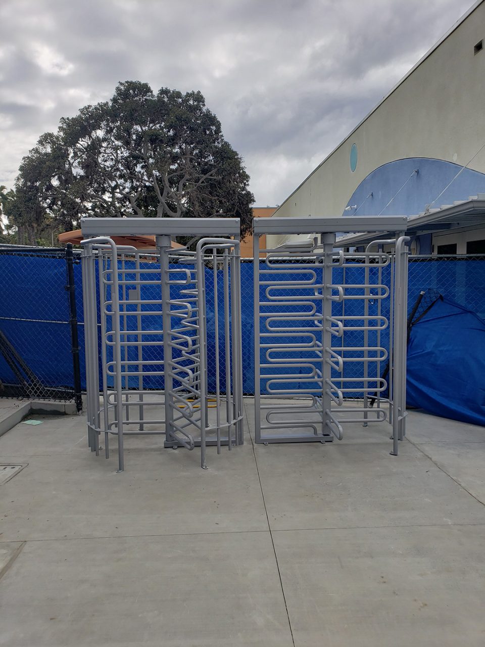 Full-height turnstile installation