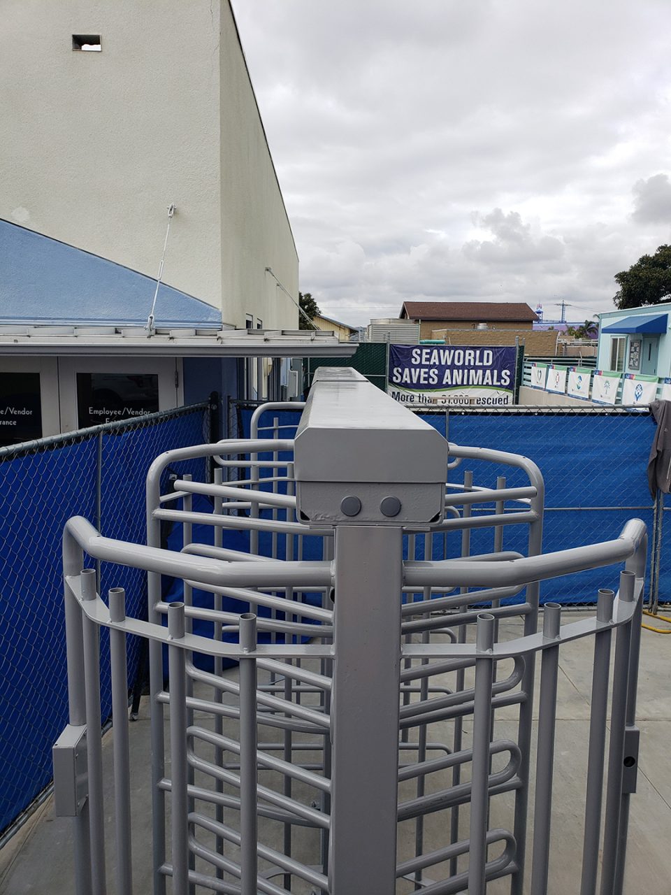 Full-height turnstile installation
