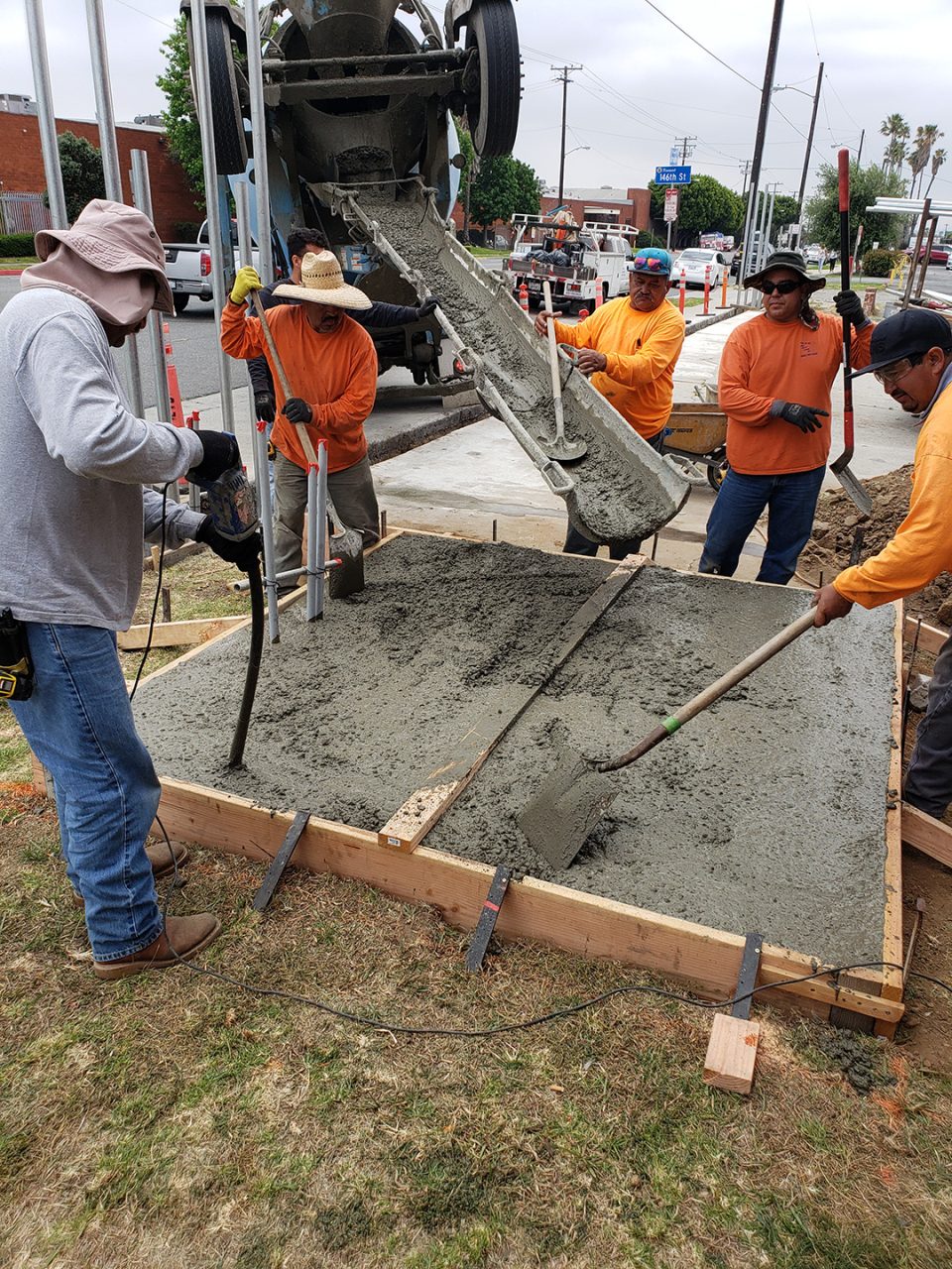 Concrete work for access and security installation