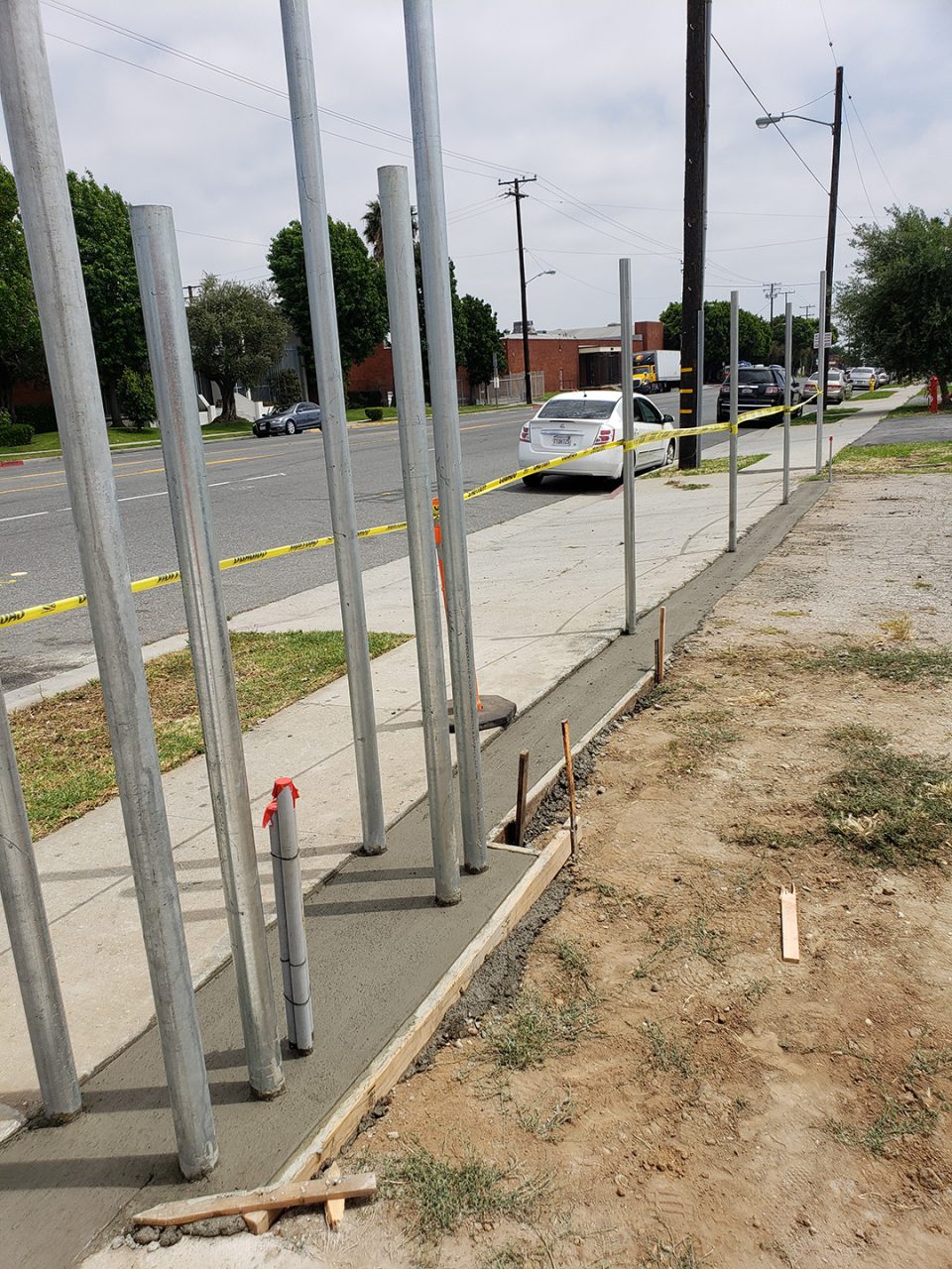 Concrete work for access and security installation
