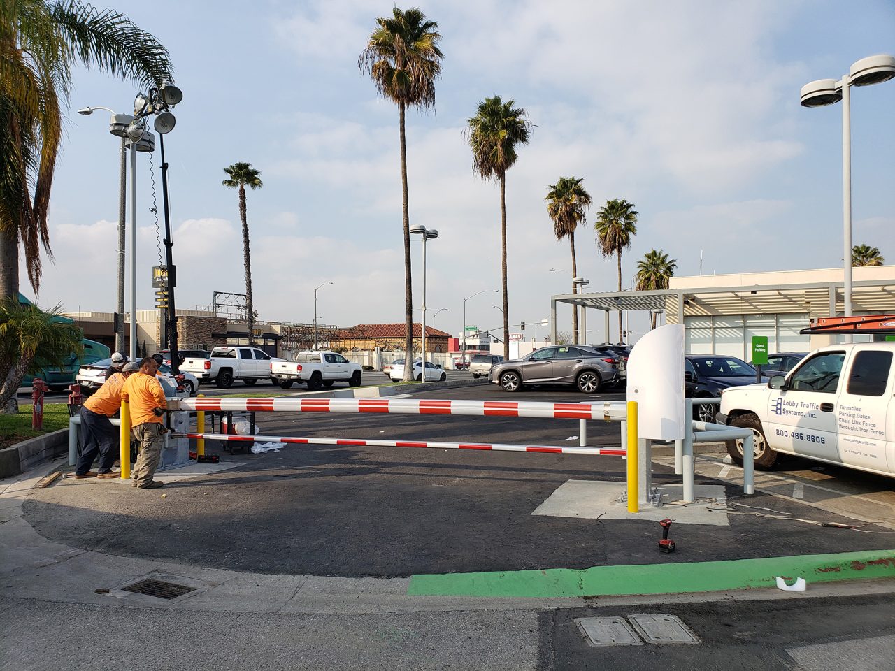 Crash-rated vehicle gate installation