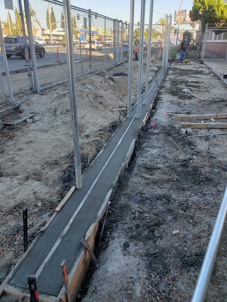 Concrete work for access and security installation