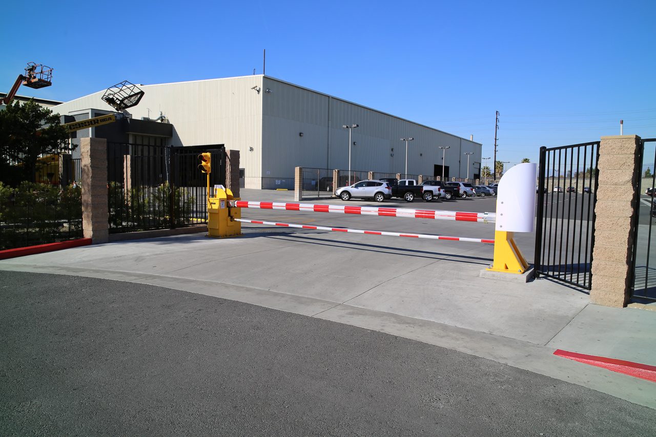 Crash-rated vehicle gate installation
