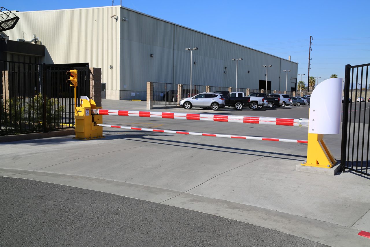 Crash-rated vehicle gate installation