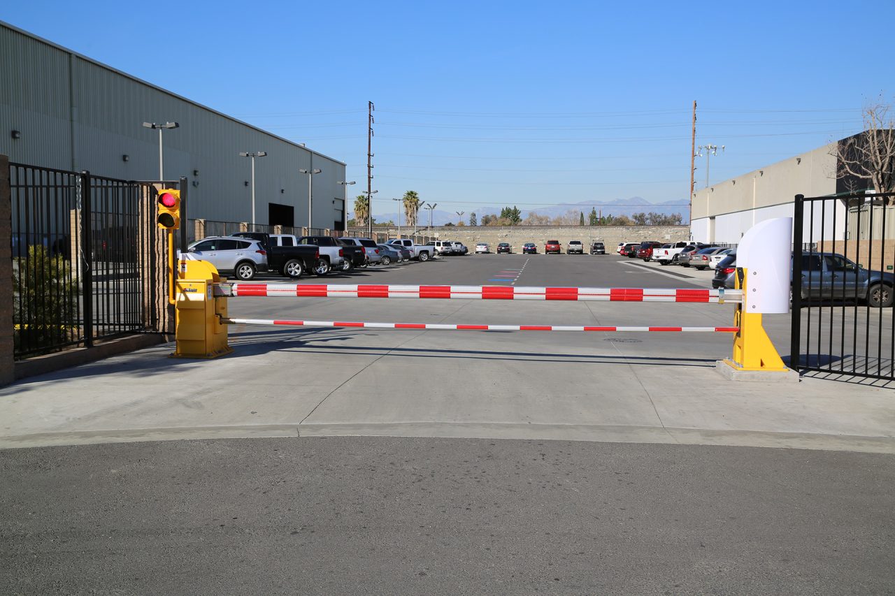 Crash-rated vehicle gate installation