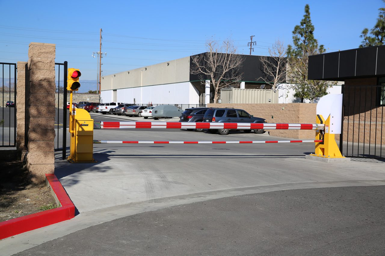 Crash-rated vehicle gate installation