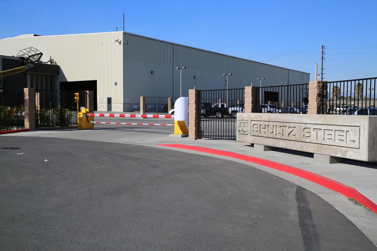 Crash-rated vehicle gate installation