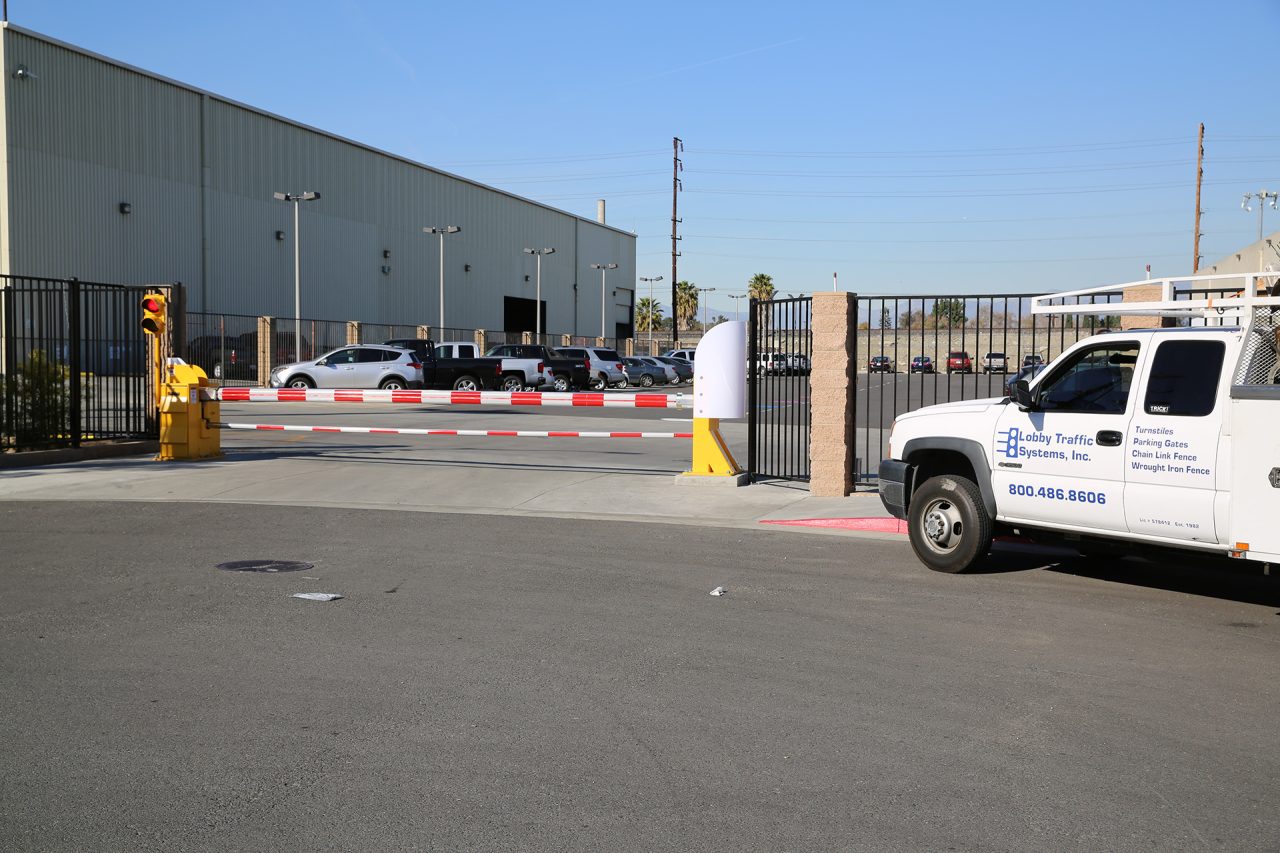 Crash-rated vehicle gate installation