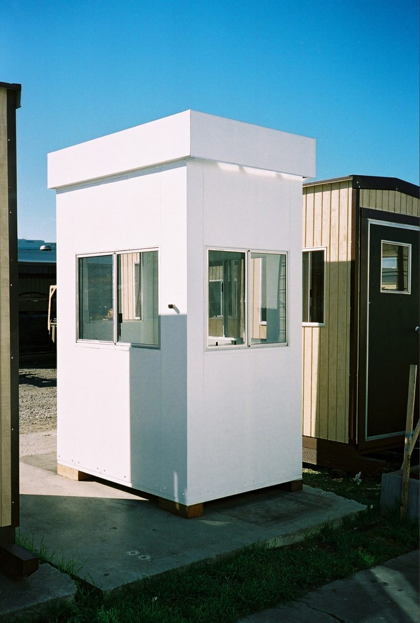 Steel guard booth