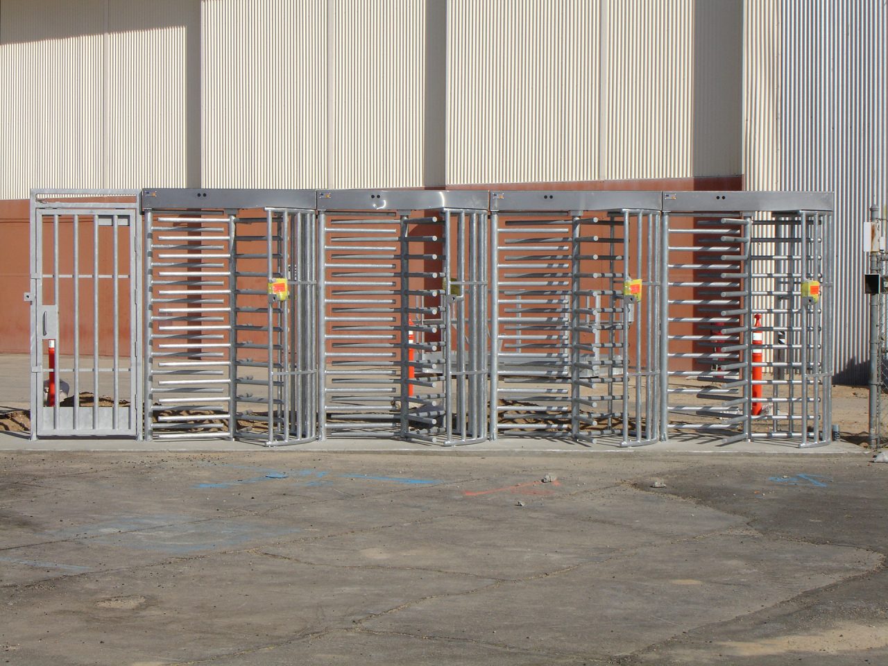 Full-height turnstile installation