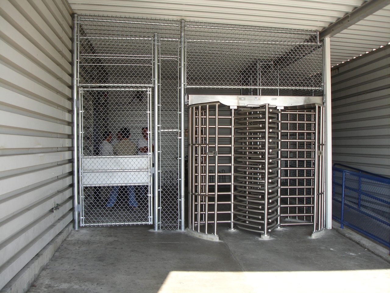 Full-height turnstile installation
