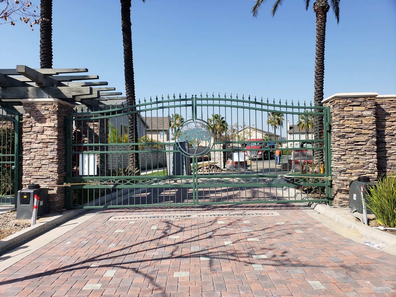 Fabricated ornamental iron gate